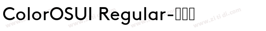 ColorOSUI Regular字体转换